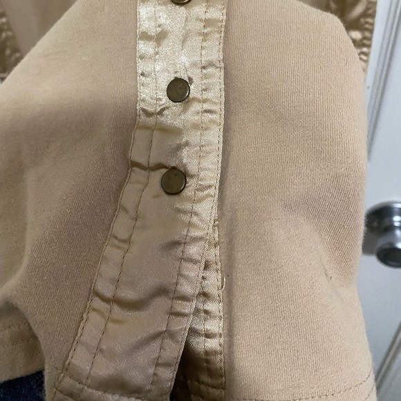 TeeCo Draw String Tan Sweat pants with side buttons on leg - Picture 7 of 7